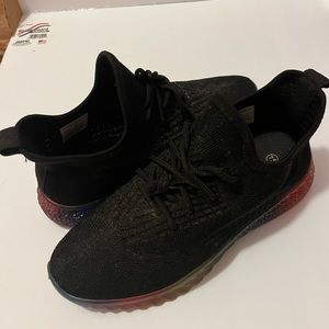 Black & Rainbow Taxi Brand Sneakers. Size 7.5 US.